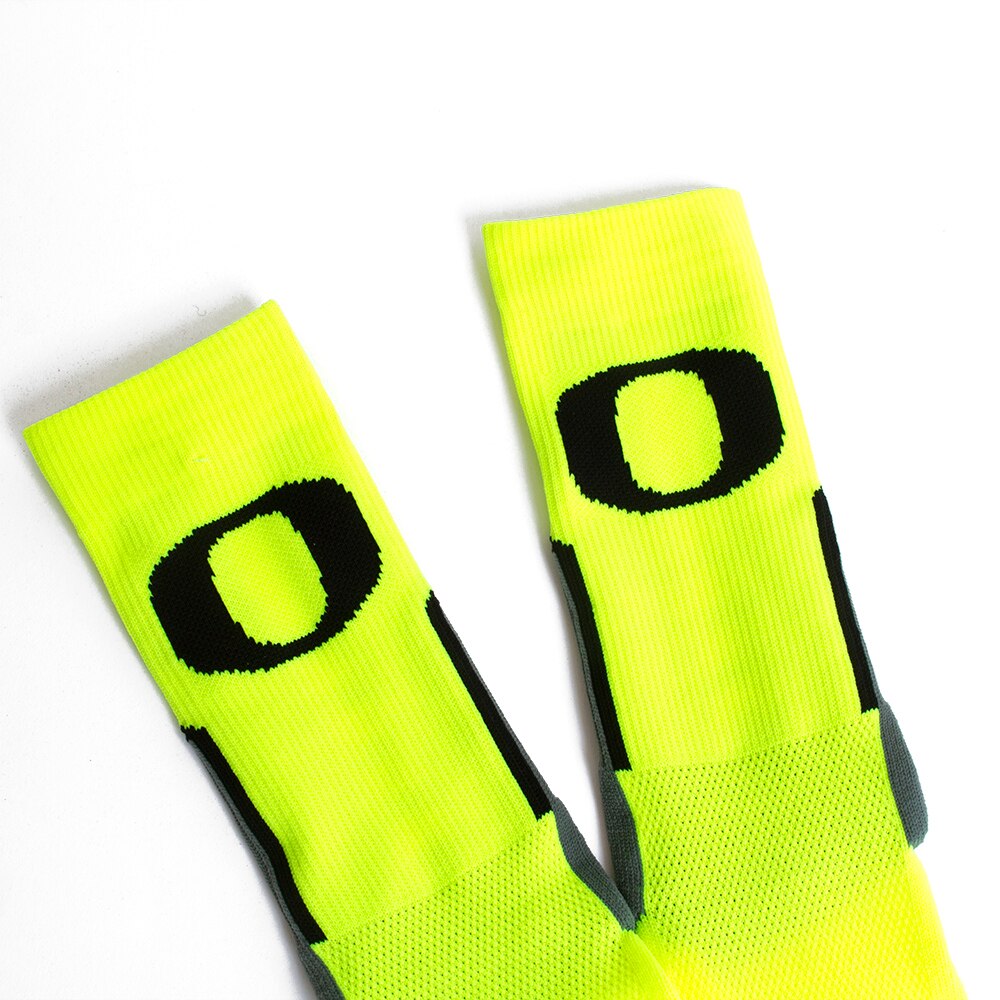 Classic Oregon O, Donegal Bay, Yellow, Crew, Accessories, Unisex, Performance, Sock, 733994